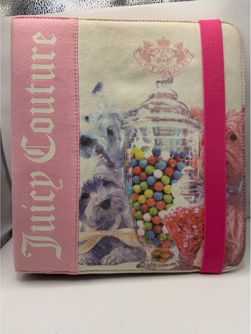VINTAGE Y2K Juicy Couture Scottie Dog & Gumball Machine 3-Ring Binder  RARE